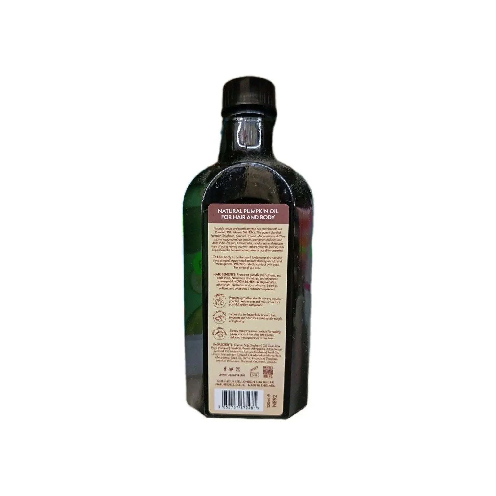 Nature Spell Pumpkin Hair Oil 150ml, Hair Growth Oil, Natural Hair Treatment Oil - Honesty Sales