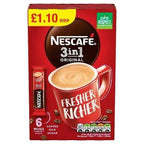 Nescafé 3in1 Original Coffee Milk Sugar 6 x 17g (102g) (Case of 11) - Honesty Sales