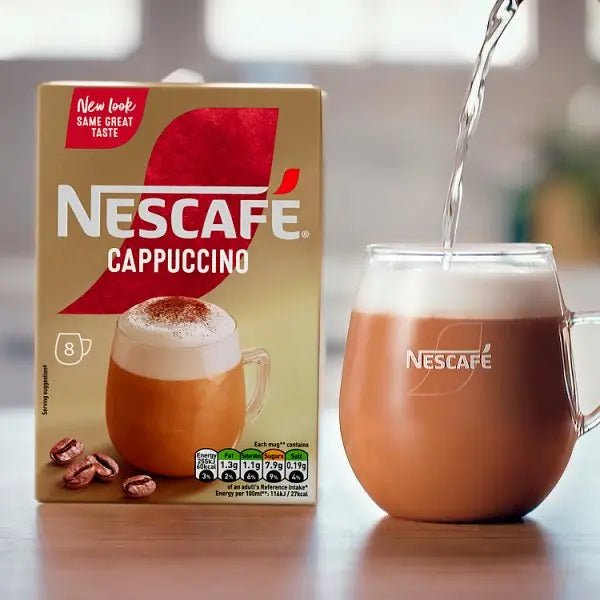 Nescafe Cappuccino Instant Coffee 8 x 15.5g Sachets (Case of 6) - Honesty Sales