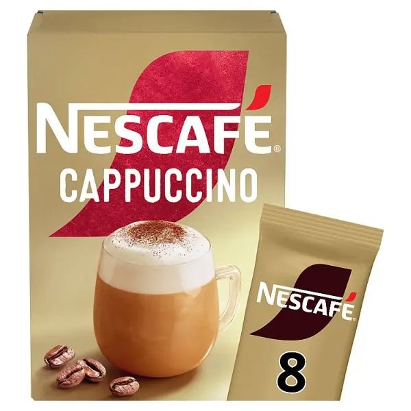 Nescafe Cappuccino Instant Coffee 8 x 15.5g Sachets (Case of 6) - Honesty Sales