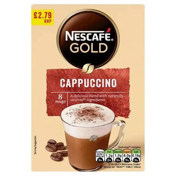 Nescafé Gold Cappuccino 8 x 15.5g (124g) (Case of 6) - Honesty Sales