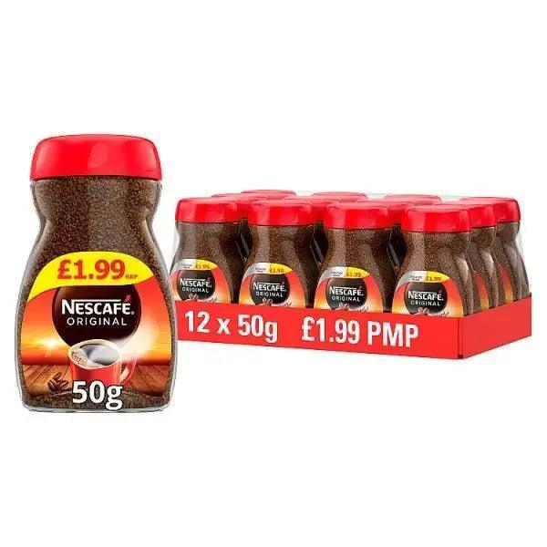 Nescafe Original Instant Coffee 50g (Case of 12) - Honesty Sales