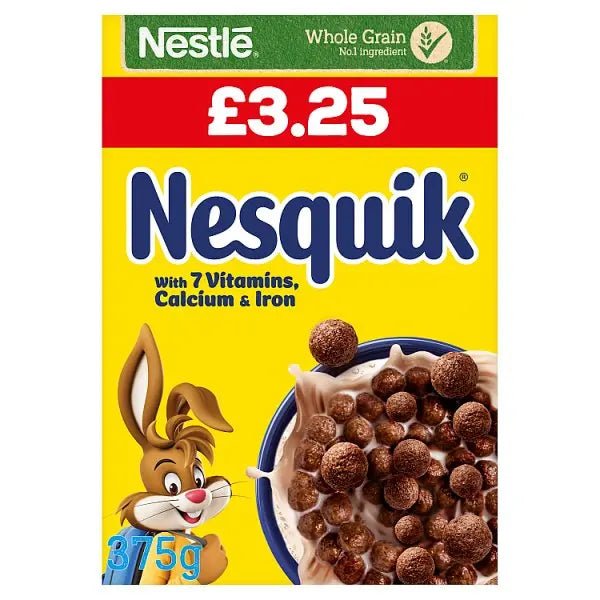 Nestlé Nesquik Chocolate Cereal 375g (Case of 6) - Honesty Sales
