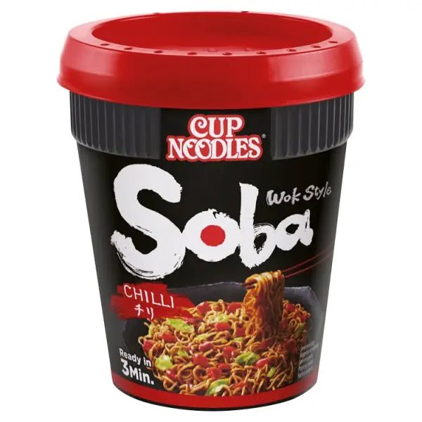 Nissin Soba Chilli Instant Wok Style Noodles Pot 92g (Case of 8) - Honesty Sales