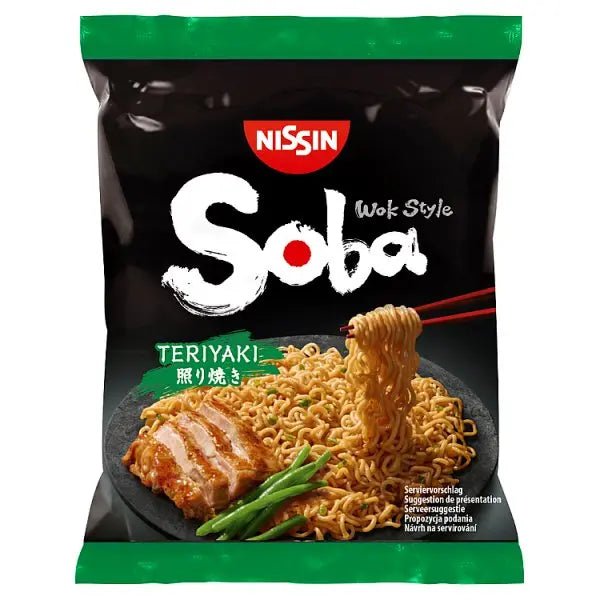 Nissin Soba Teriyaki Instant Wok Style Noodles 110g (Case of 9) - Honesty Sales
