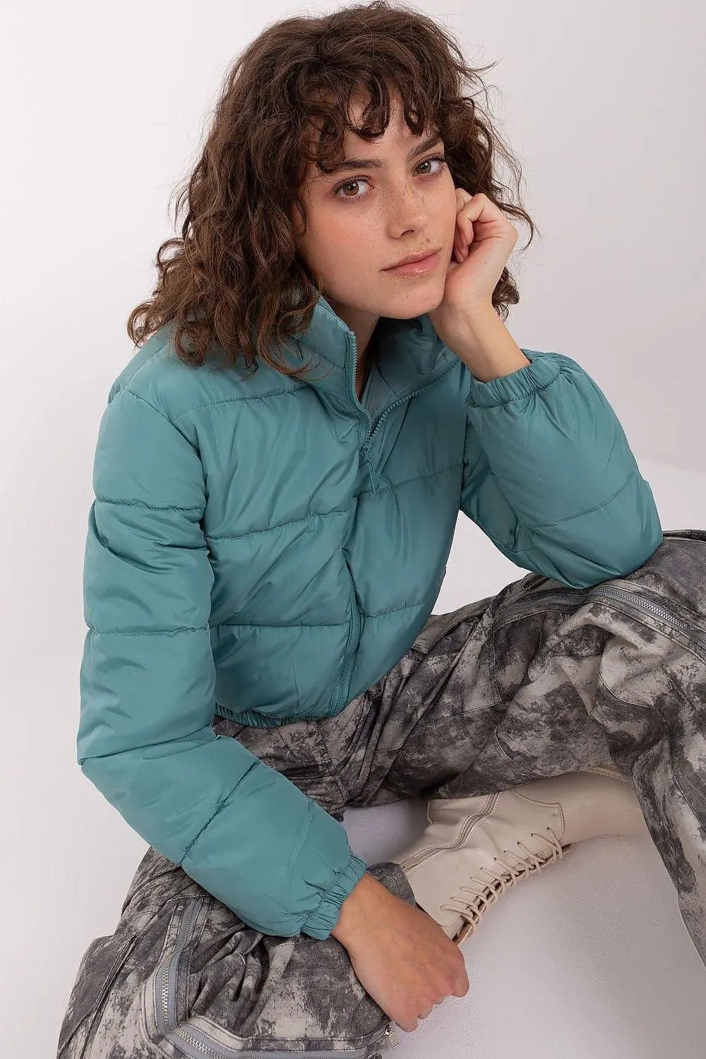 NM long sleeves short zippered quilted jacket - Honesty Sales