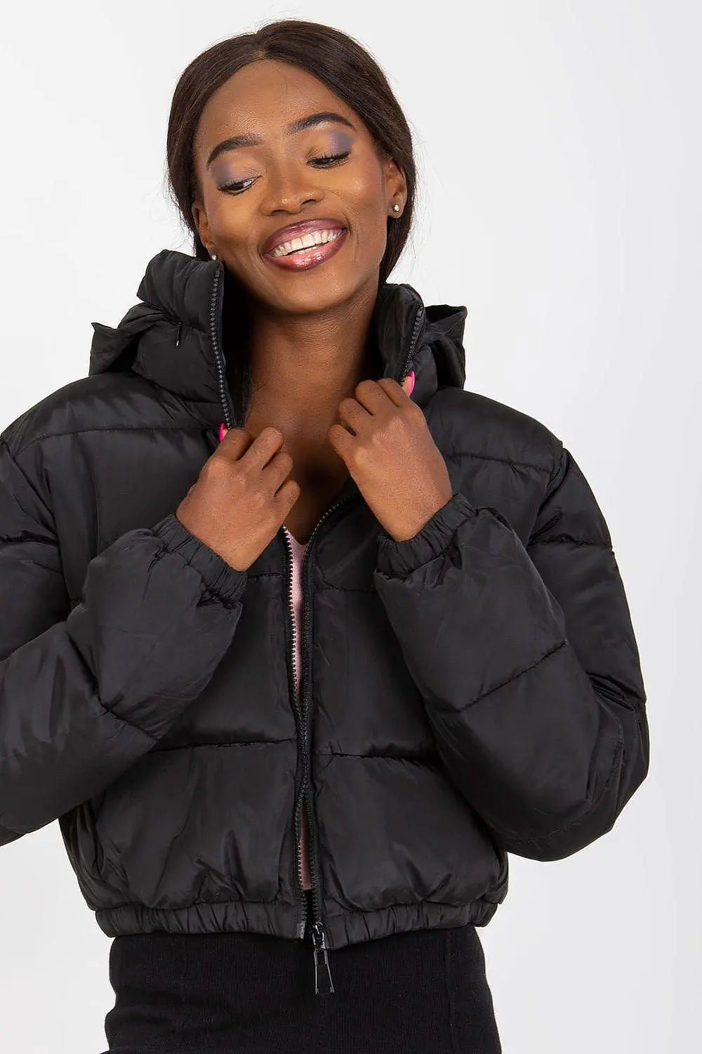 NM long sleeves short zippered quilted jacket - Honesty Sales