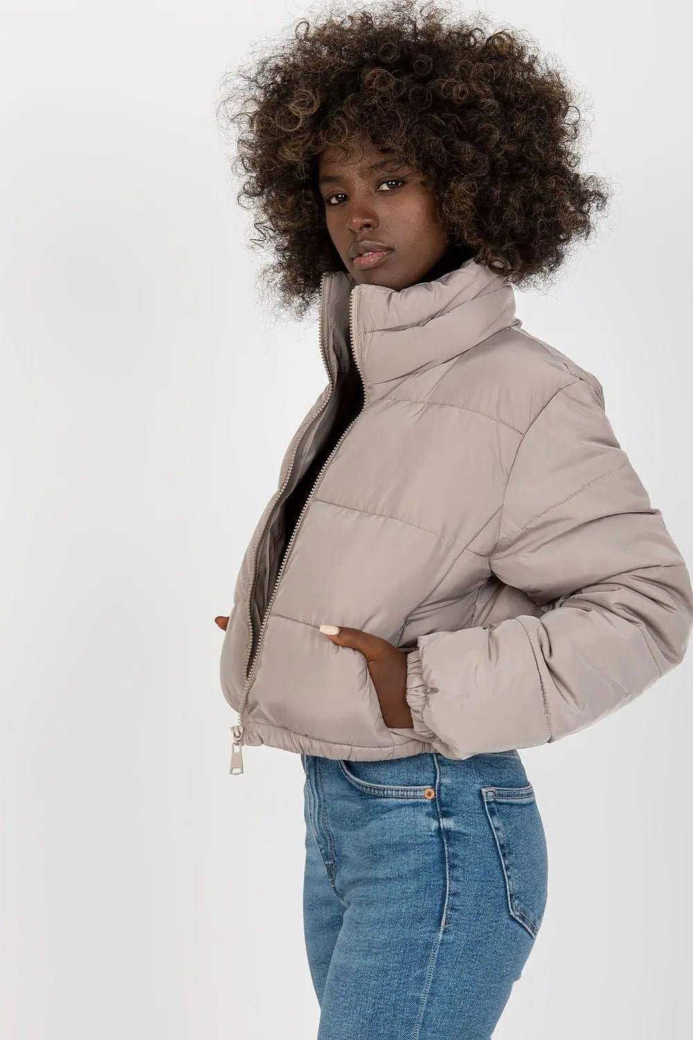 NM long sleeves short zippered quilted jacket - Honesty Sales
