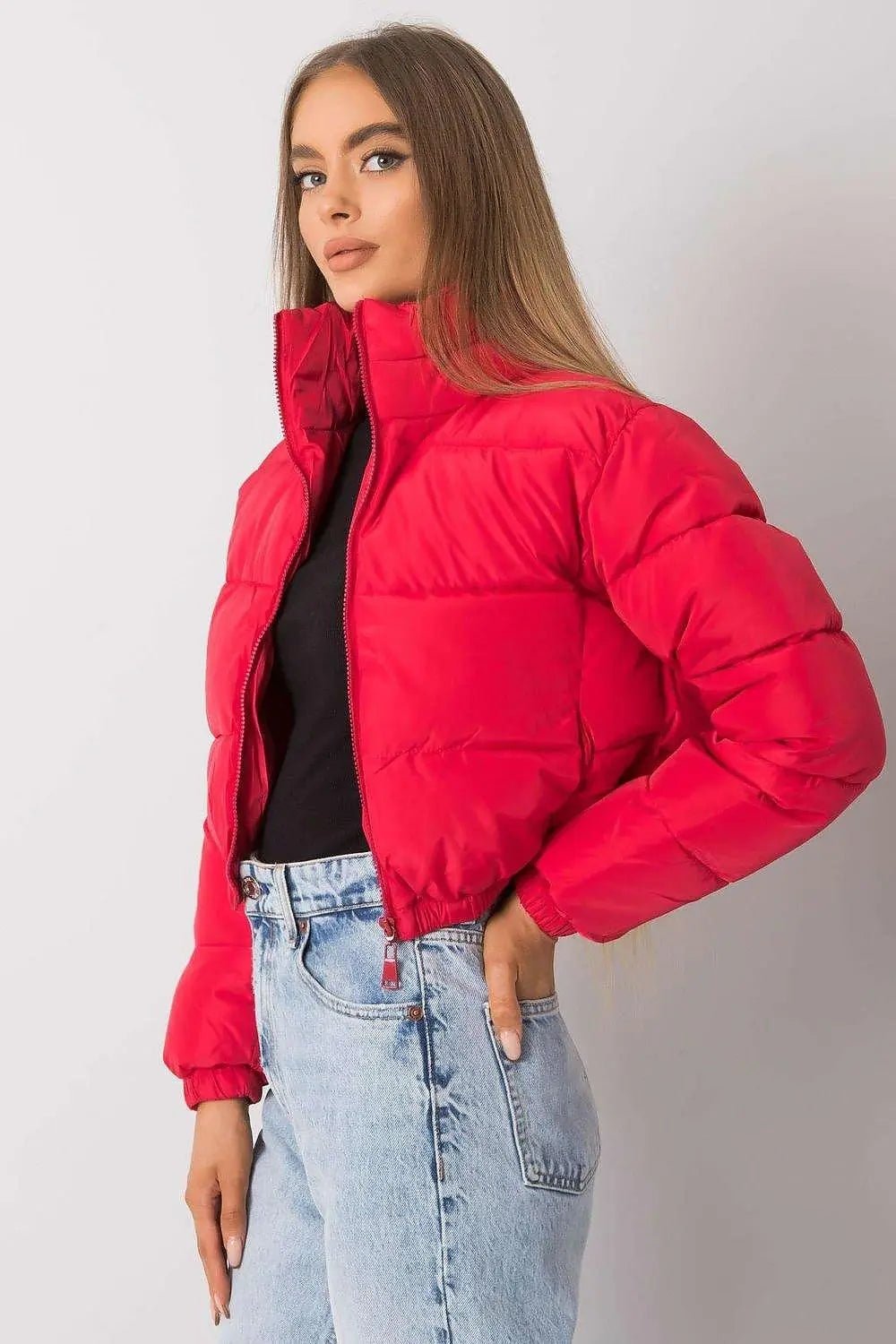 NM long sleeves short zippered quilted jacket - Honesty Sales