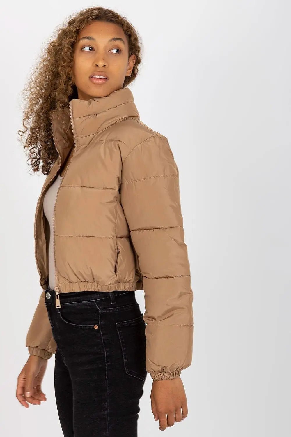 NM long sleeves short zippered quilted jacket - Honesty Sales