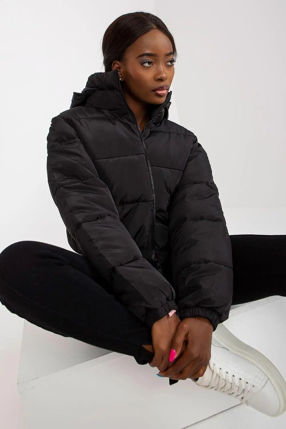 NM long sleeves short zippered quilted jacket - Honesty Sales