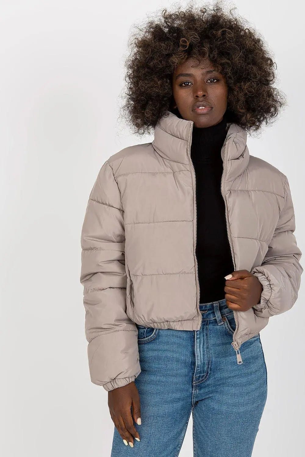 NM long sleeves short zippered quilted jacket - Honesty Sales