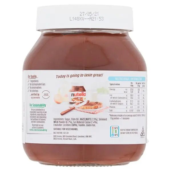Nutella Hazelnut Spread with Cocoa 1000g - Honesty Sales