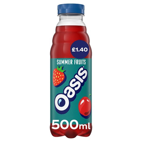 Oasis Summer Fruits 500ml (12 x 500ml) - Honesty Sales