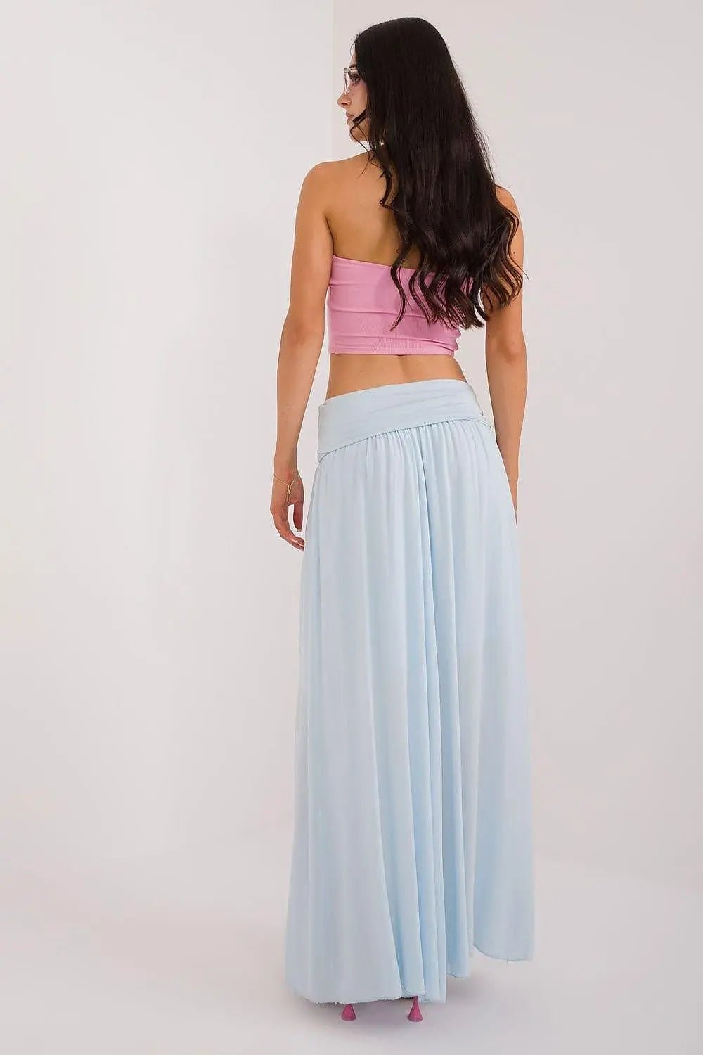 Och Bella smooth, solid material casual maxi skirt - Honesty Sales