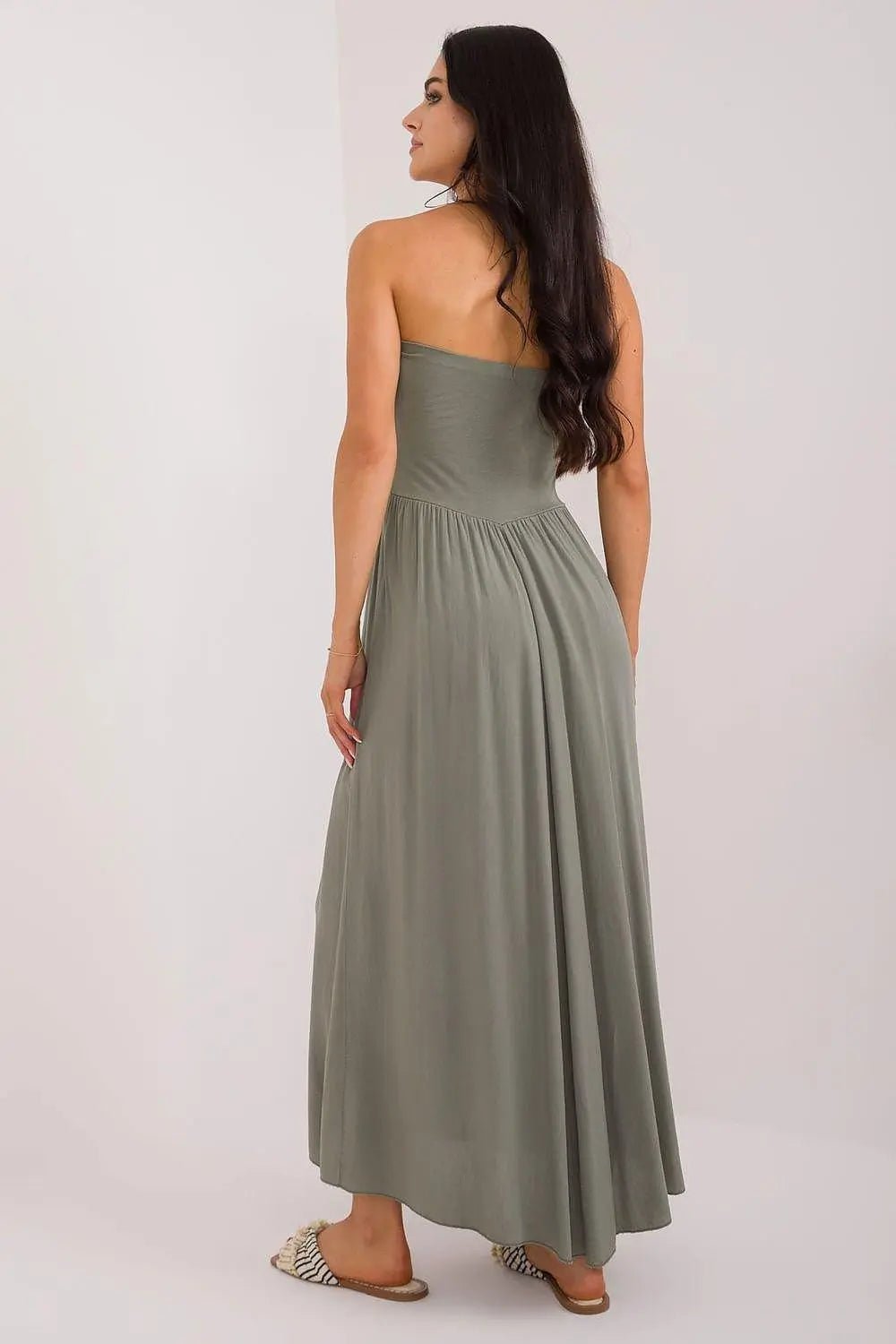 Och Bella smooth, solid material casual maxi skirt - Honesty Sales
