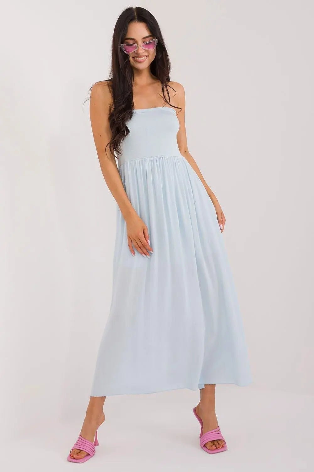 Och Bella smooth, solid material casual maxi skirt - Honesty Sales