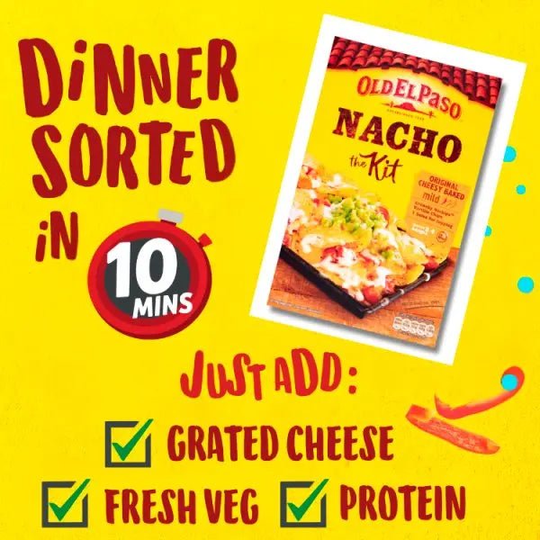 Old El Paso Original Cheesy Baked Nacho Kit 505g (Case of 7) - Honesty Sales
