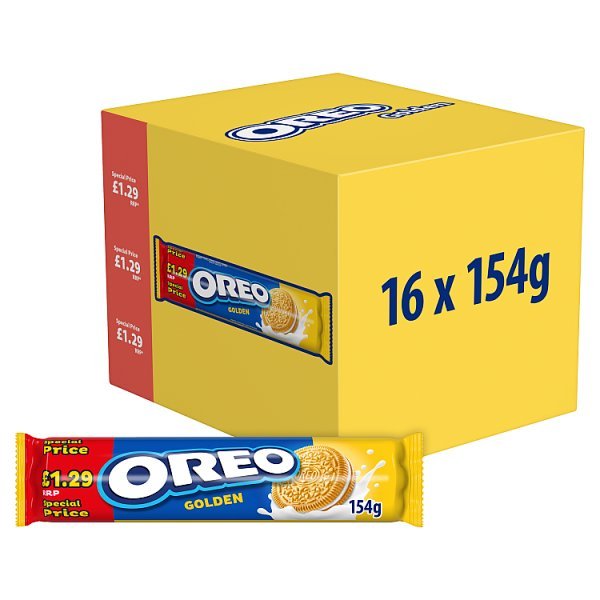 OREO Golden Sandwich Biscuits154g (16 x 154g) - Honesty Sales