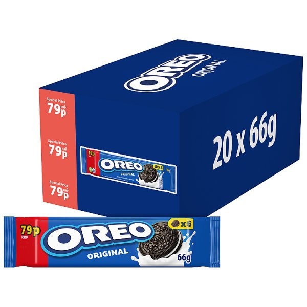 OREO Original Vanilla Sandwich Biscuit Snack Pack 66g (20 x 66g) - Honesty Sales