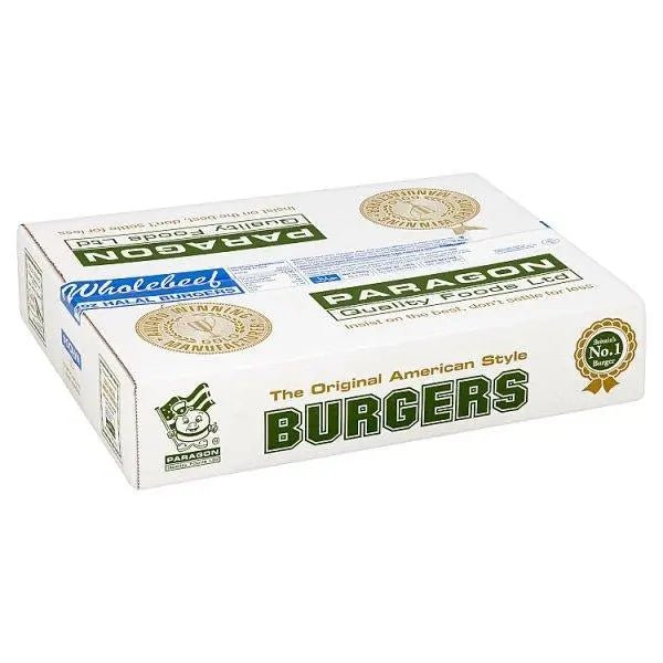 Paragon Wholebeef Halal Burgers 48 x 56g (2.68kg) - Honesty Sales