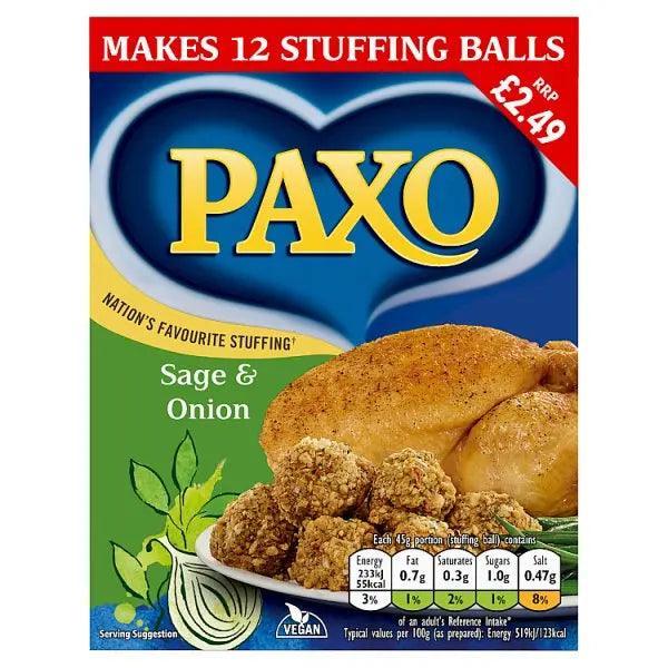 Paxo Sage & Onion Stuffing Mix 170g (Case of 8) - Honesty Sales Main image