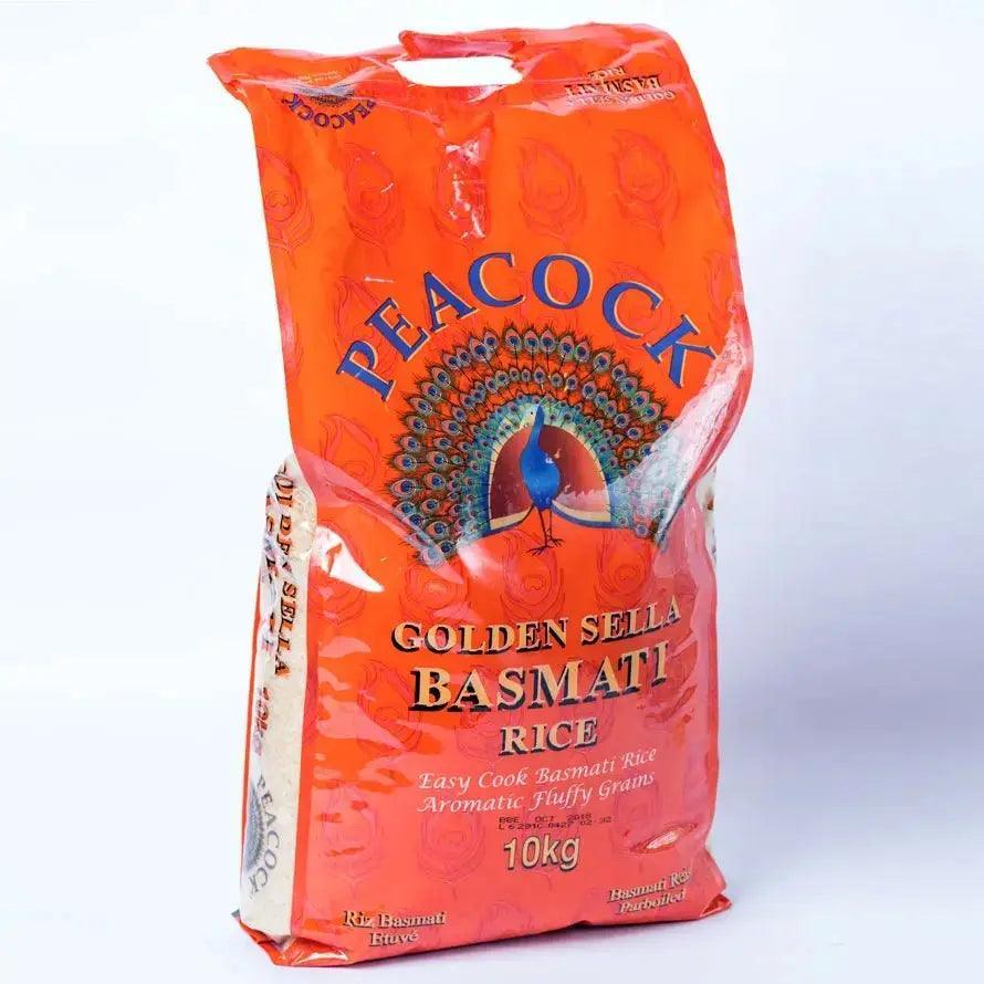 Peacock Golden Sella Basmati Rice 10kg - Honesty Sales