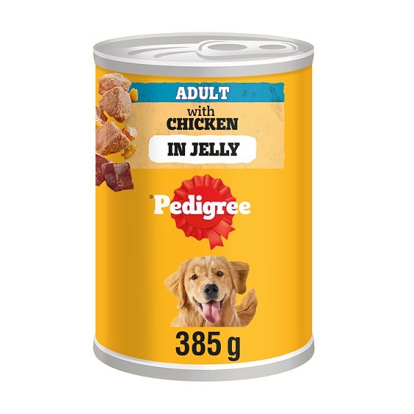 PEDIGREE® Adult Wet Dog Food Chunks in Jelly with Chicken 385g Can (Case of 12) - Honesty Sales