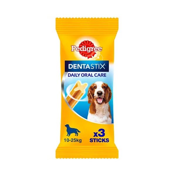 Pedigree Dentastix Daily Adult Medium Dog Treats 3 x Dental Sticks 77g (Case of 18) - Honesty Sales