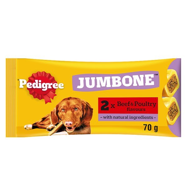 PEDIGREE JUMBONE Medium Dog Treats Beef and Poultry 2 Chews (Case of 12) - Honesty Sales