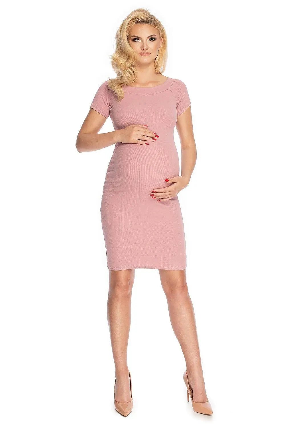 PeeKaBoo classic cut long sleeves maternity dress - Honesty Sales