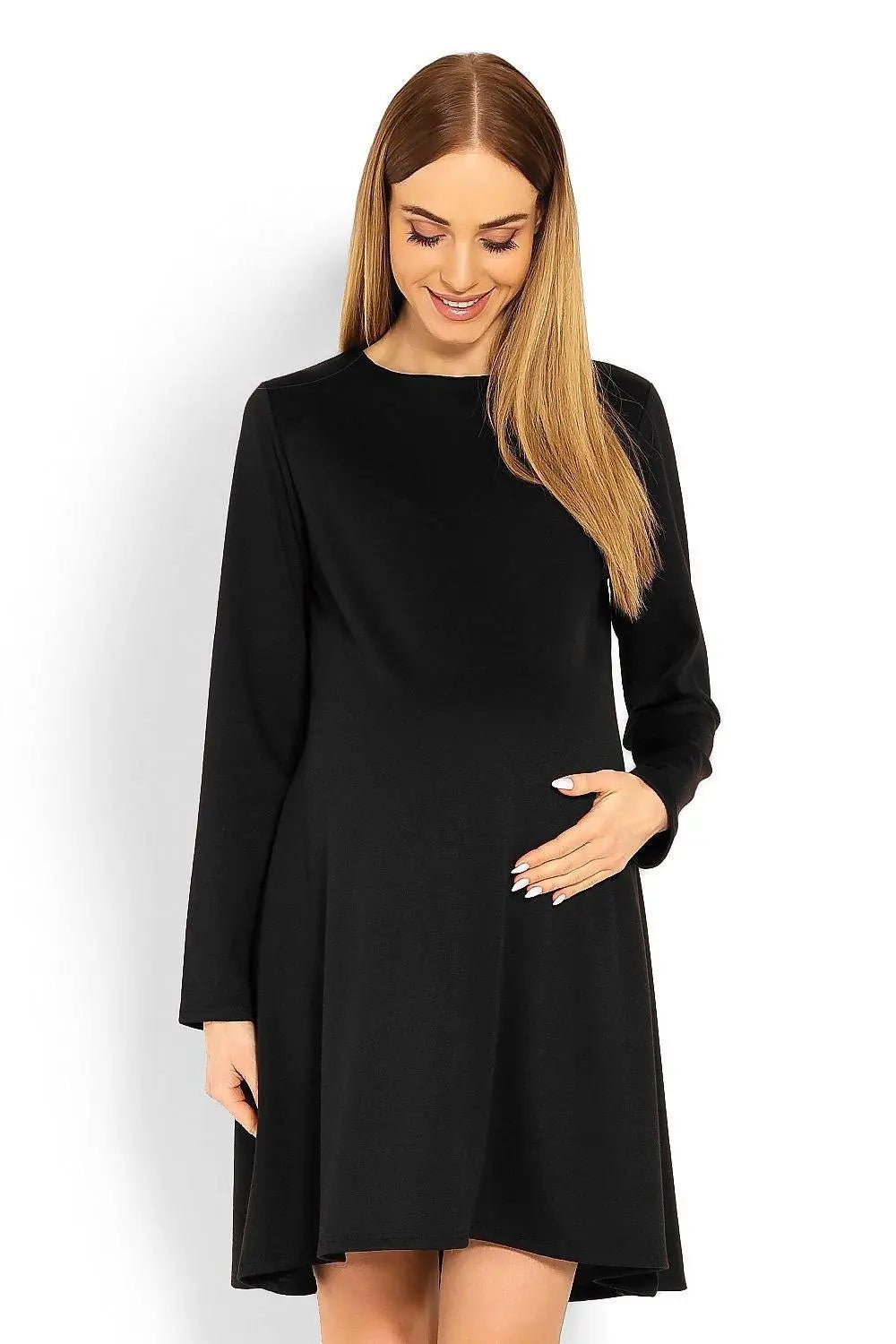 PeeKaBoo loose-fitting long sleeves pregnancy dress - Honesty Sales