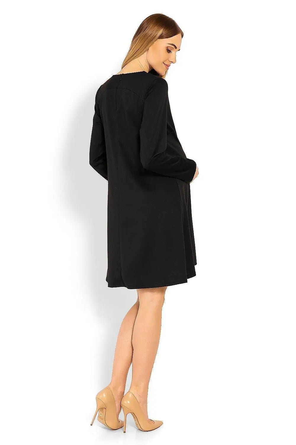 PeeKaBoo loose-fitting long sleeves pregnancy dress - Honesty Sales