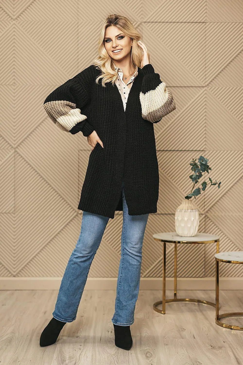 PeeKaBoo looser cut, unbuttoned cardigan - Honesty Sales