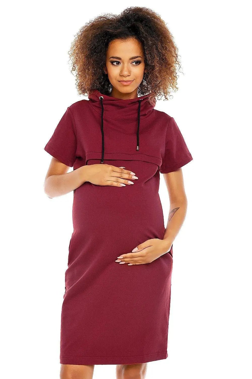 PeeKaBoo short sleeves pregnancy dress - Honesty Sales