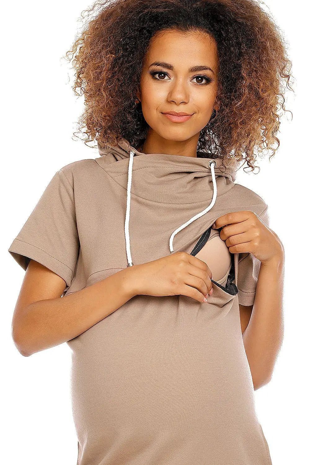 PeeKaBoo short sleeves pregnancy dress - Honesty Sales