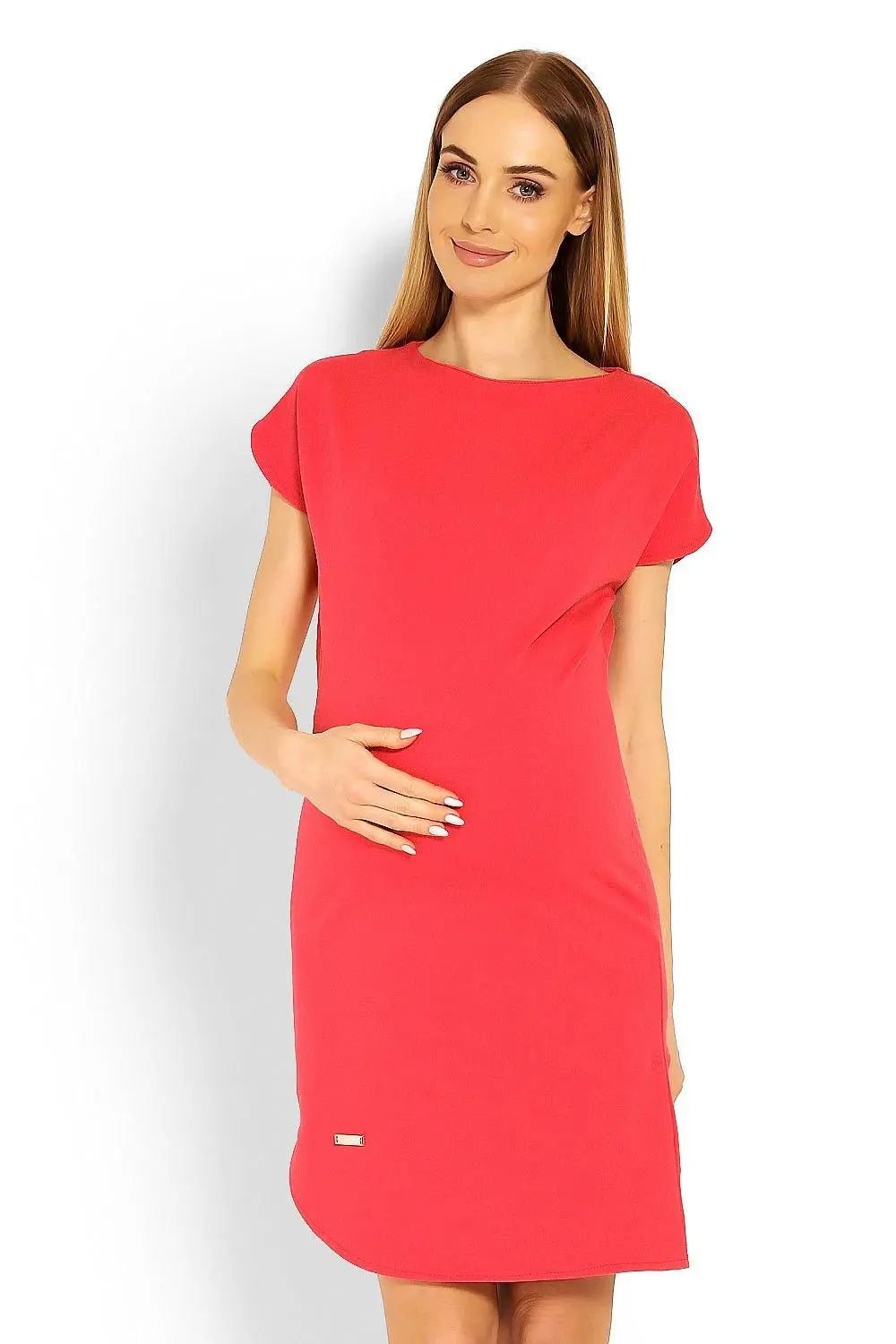 PeeKaBoo short sleeves pregnancy dress - Honesty Sales