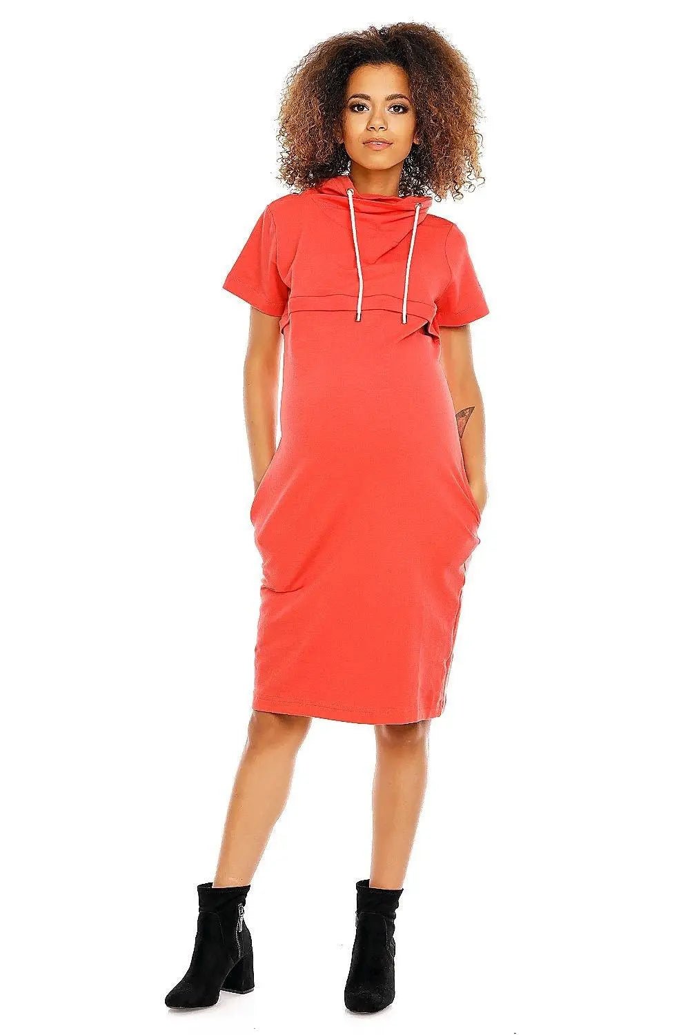 PeeKaBoo short sleeves pregnancy dress - Honesty Sales