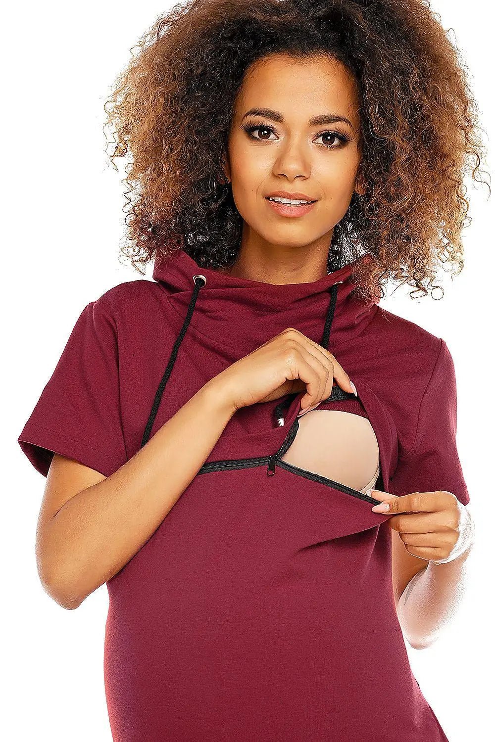 PeeKaBoo short sleeves pregnancy dress - Honesty Sales