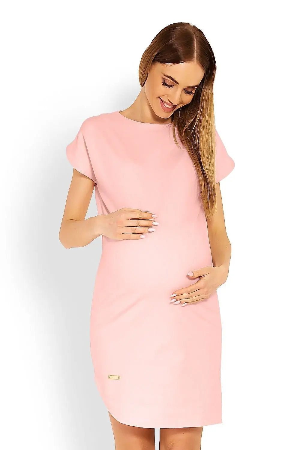 PeeKaBoo short sleeves pregnancy dress - Honesty Sales