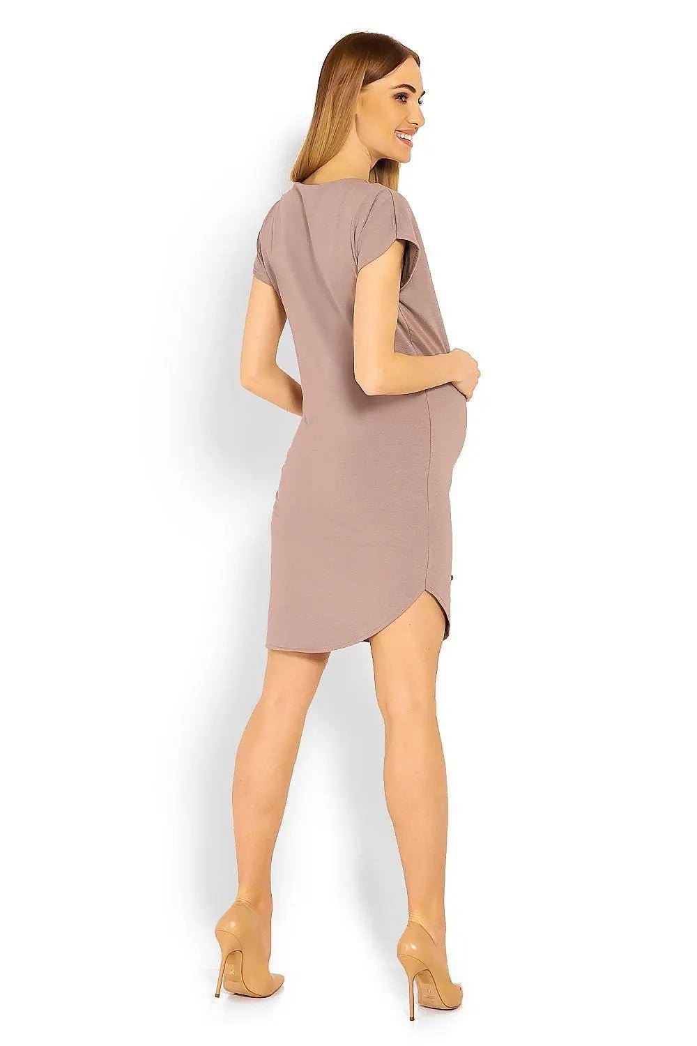 PeeKaBoo short sleeves pregnancy dress - Honesty Sales
