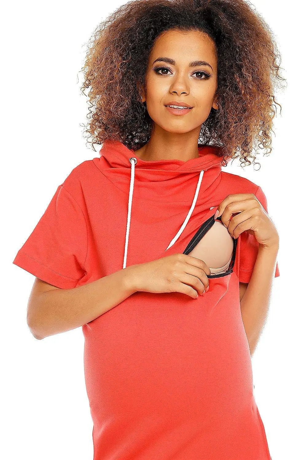 PeeKaBoo short sleeves pregnancy dress - Honesty Sales