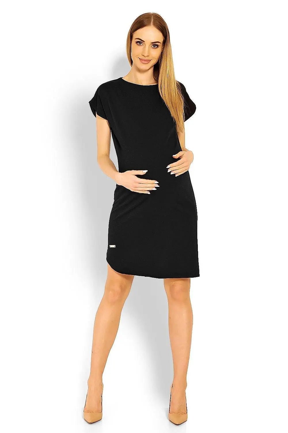 PeeKaBoo short sleeves pregnancy dress - Honesty Sales
