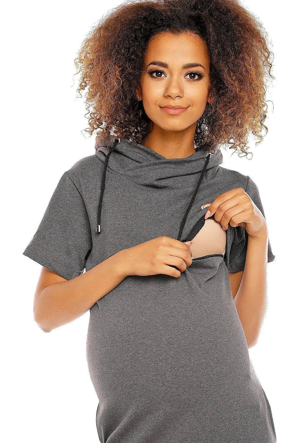 PeeKaBoo short sleeves pregnancy dress - Honesty Sales