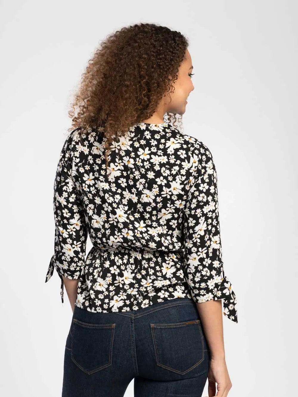 Peplum Blouse in Daisy Print - Honesty Sales