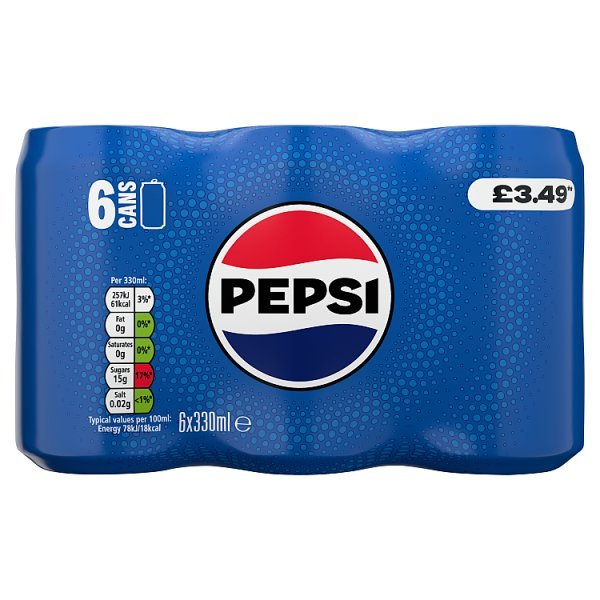 Pepsi Cola Cans 6 x 330ml (4 x 6x330ml) - Honesty Sales