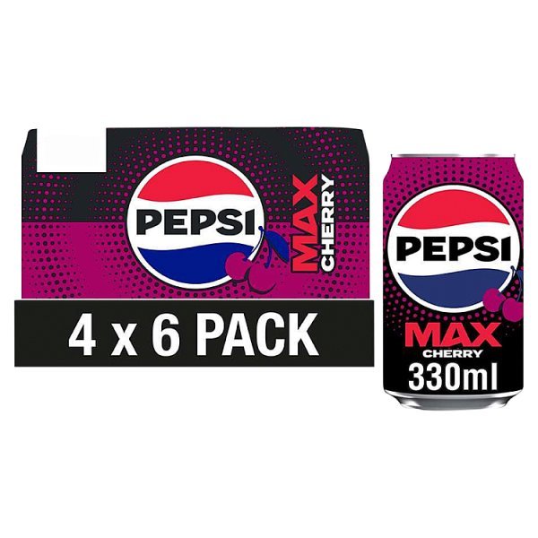 Pepsi Max Cherry 6 x 330ml (4 x 6x330ml) - Honesty Sales