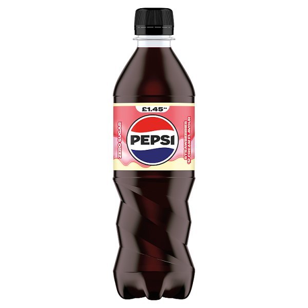 Pepsi Strawberries 'N' Cream Flavour Bottle PMP 500ml (12 x 500ml) - Honesty Sales