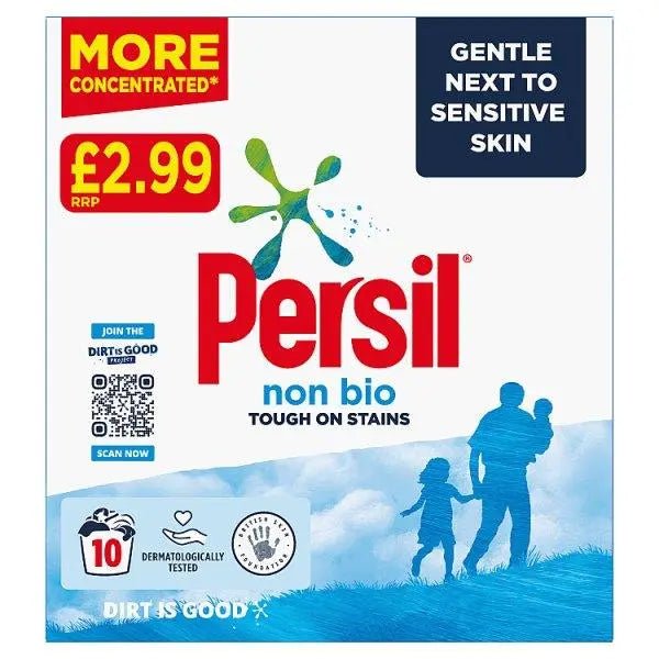 Persil Fabric Cleaning Washing Powder Non Bio 10 Wash (Case of 7) - Honesty Sales