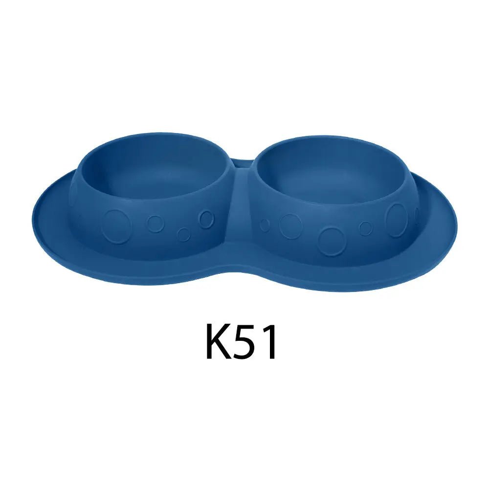 Pet Supplies Custom Non Slip Waterproof Silicone Water Food 2 In 1 Mat Pad Pet Bowls & Feeders - Honesty Sales